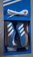 Image of Adidas Gazelle Indoor ‘Blue Bird / White / Gum’ - Size UK 6.5 / EU 40
