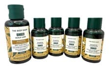 Image of The Body Shop Ginger Scalp Care Shampoo 60ml & 30ml Travel Set Anti Dandruff New