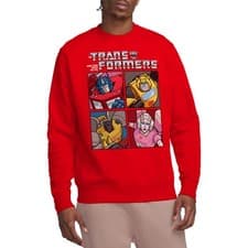 Image of Transformers Generations Retro Heroic Autobot Grid Unisex Sweatshirt S-2XL, Red