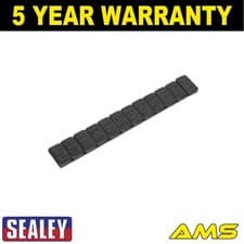 Image of Sealey Black Steel Adhesive Wheel Weight 5g Strip of 12 Pack of 50 WWSA5B
