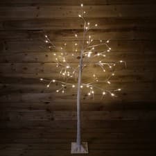 Image of Factory Seconds: 1.8m (6ft) Christmas Lit Birch Tree with 80 Warm White LEDs