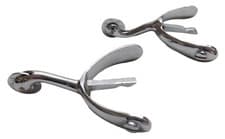 Image of Swan Neck Spurs Short British Army / Military Boots Chrome / Silver Finish