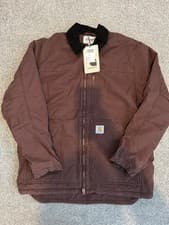 Image of Carhartt Mens Arlington Coat In Ale / Black In Size Large BNWT