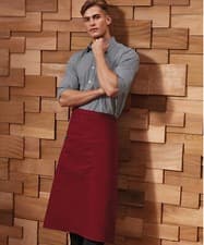 Image of Premier Colours Bar Apron (PR158)-Long Workwear Restaurant Single Pocket Aprons