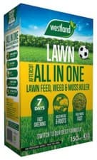 Image of Aftercut All In One Lawn Feed, Weed & Moss Killer, 150sqm (4.8kg) Box - 20400644