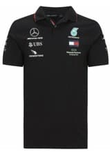 Image of Mercedes-Benz 2020 F1 Team Polo Shirt Size L Black - Brand New