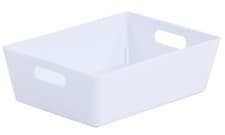 Image of White Wham Plastic Rectangle Studio Handy Storage Basket 16cm x 12cm 770ml