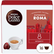 Image of Dolce Gusto Roma Coffee Capsules - Pack 3 X 16 Capsules, Total 48