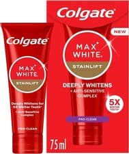 Image of Colgate Max White Stainlift Pro Clean Toothpaste 75ml Sensitive Whitening