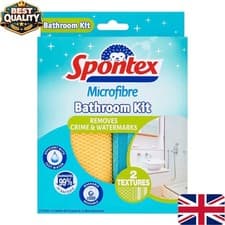 Image of Spontex Microfibre Bathroom Kit (2 Cloths)
