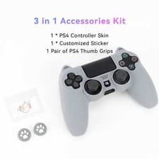 Image of GeekShare PS4 Controller Protective Cover Cat Paw Silicone Skin & Thumb Grip Cap