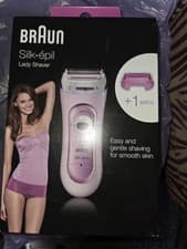Image of Braun Silk-epil Lady Shaver, Electric Shaver and Trimmer System, Pink 5100