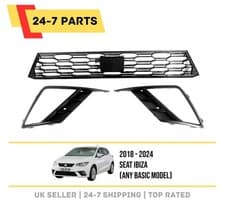 Image of 2019 SEAT IBIZA SE SPORT 6F FRONT BUMPER LOWER GRILL, FOG GRILL SET LEFT & RIGHT