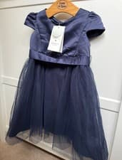 Image of NEW WITH TAGS Monsoon Baby Girl's Blue Tulle Bridesmaid Dress Age 18-24 Months