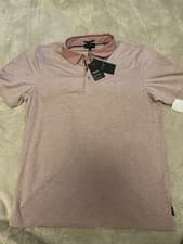 Image of Ted Baker London Polo Shirt Pink Size 4 M Short Sleeve New With Tags Ecovero