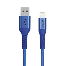 Image of MiTEC STYLE MiPOWER MFi-Certified Lightning to USB-A Braided Cable - 1m - Blue