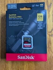 Image of SanDisk Extreme PRO 128GB SDXC Memory Card 200MB/s UHS-1 V30 BRAND NEW UK Seller