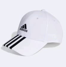Image of Adidas Three Stripes Logo Twill Baseball Cap Hat One Size OSFW Adults Authentic