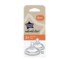 Image of Tommee Tippee Closer to Nature Fast Flow Teats 6m+ x2