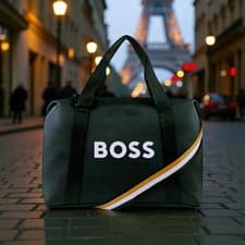 Image of Hugo Boss Men's Duffle Holdall Gym Holiday Sports Bag Black New