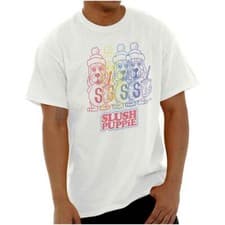 Image of Vibrant Vintage Slush Puppie Official Logo Adult Short Sleeve Crewneck Tee