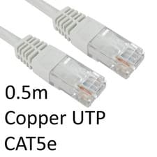 Image of RJ45 (M) to RJ45 (M) CAT5e 0.5m White OEM Moulded Boot Copper UTP Network Cable