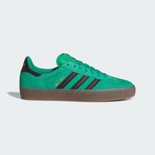 Image of Adidas Originals Gazelle ADV Shoes in Court Green/Core Black/Gum