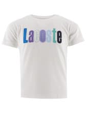 Image of Lacoste Boys White Short Sleeve Crew T-Shirt