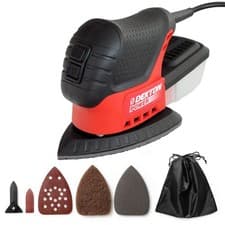Image of Electric Detail Sander Mouse Hand Palm Mini 240V 75W + Dust Box + Sanding Sheets