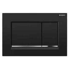 Image of Geberit Sigma30 Dual Flush Plate Matt Black & Chrome115.883.14.1