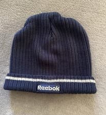 Image of REEBOK Ribbed Beanie Hat - Navy Blue