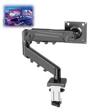 Image of Single Monitor Arm Desk Mount 13"-32" Screens Stand Bracket with Clamp 9kg Load