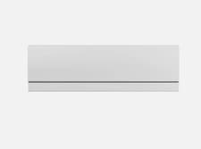 Image of Modern High Gloss White Acrylic Front Bath Panel and End Bath Panel 1700mm
