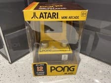 Image of 🙇🏻 Boxed Atari Pong Mini Arcade Console Yellow Blaze Handheld Retro Gaming 🙇
