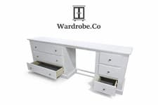 Image of 🤍✨ Aylesbury White Double Dressing Table – Fully Assembled ✨🤍
