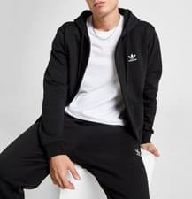 Image of adidas Trefoil Essentials Full Zip Hoodie Men’s Size Small 