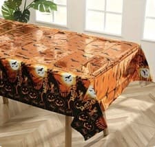 Image of Halloween Tablecloth (Orange) 183cm X 137cm