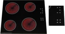 Image of 60cm Electric Ceramic Hob with 9 Power Levels & Child Lock, 4 Zone - CERH615BL