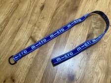 Image of MINI MICRO SCOOTER PULL ALONG & CARRY STRAP BLUE