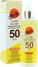 Image of Malibu Sun SPF 50 Clear Spray Sunscreen, High Protection, Dry Feel, Water Resis