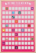 Image of Mum Mam Bucket List Activity Poster 100 Things to Do Scratch off Bonding Gift