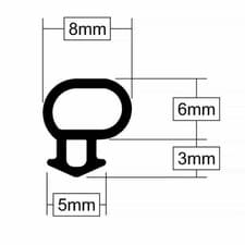 Image of Stormguard uPVC Window Bubble Door Gasket - 10m Black Rubber Seal Replacement