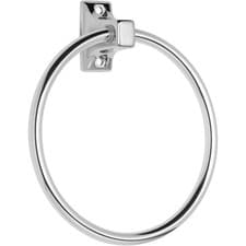 Image of Croydex Sutton Chrome Towel Ring Wall Mount Bathroom Accessory Zinc Alloy Fix