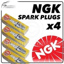 Image of 4x NGK SPARK PLUGS Part Number BR9EYA Stock No. 7548 New Genuine NGK SPARKPLUGS