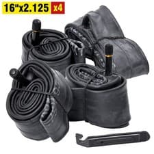 Image of 16" x 1.75 - 2.125 Bike Cycle Tyre Inner Tubes Schrader Valve + FREE TYRE LEVER