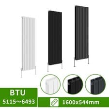 Image of Designer Radiator Horizontal Vertical Oval Column Flat Panel Traditional Heating