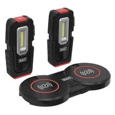 Image of Sealey Inspection Light (x2) 3W & 1W COB LED & Double Wireless Charging Base