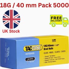 Image of Tacwise 18G 40mm Galvanised Brads Nails 18 Gauge 5000 Box 0400 DGN50V Ranger UK