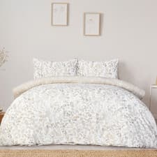 Image of Frosted Foliage Duvet Cover Set Supersoft Microfibre Bedding Single Double King
