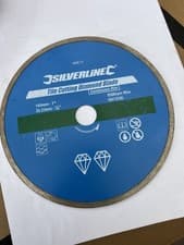Image of Silverline Tile Cutting Diamond Blade 115x22.23mm Continuous Rim  SIL-868730